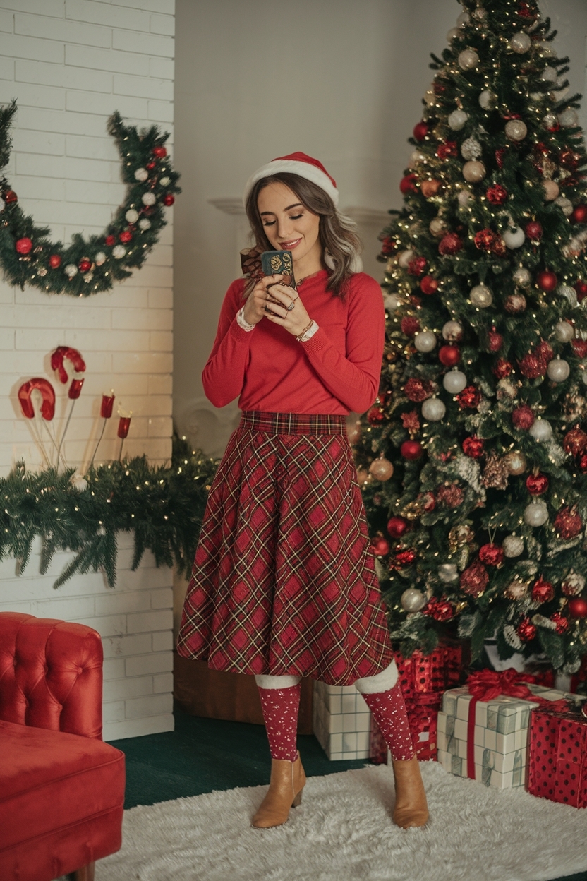 80s Christmas Aesthetic Outfits: Retro Vibes Return outfit idea