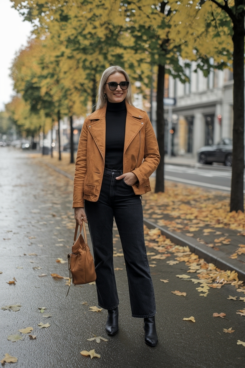 Black Jeans Outfit Autumn: Fashionable Looks to Inspire outfit idea