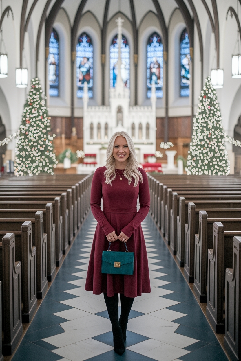 Elegant Christmas Eve Church Outfit Inspiration outfit idea