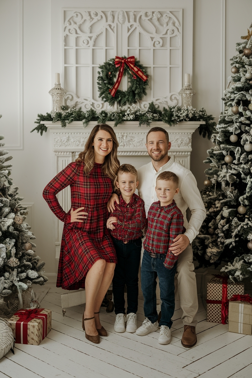 Creative Christmas Family Photoshoot Outfits Ideas outfit idea