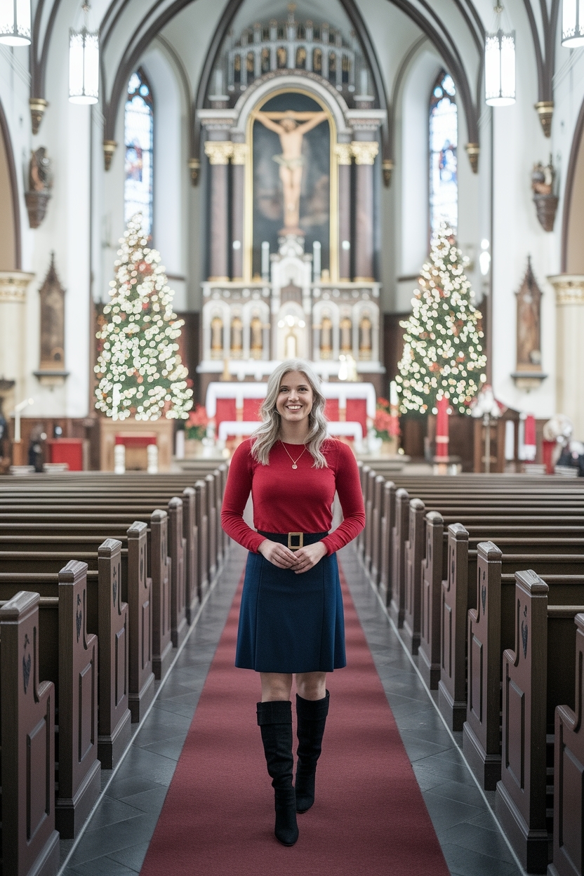 Perfect Church Outfit for Christmas Eve outfit idea