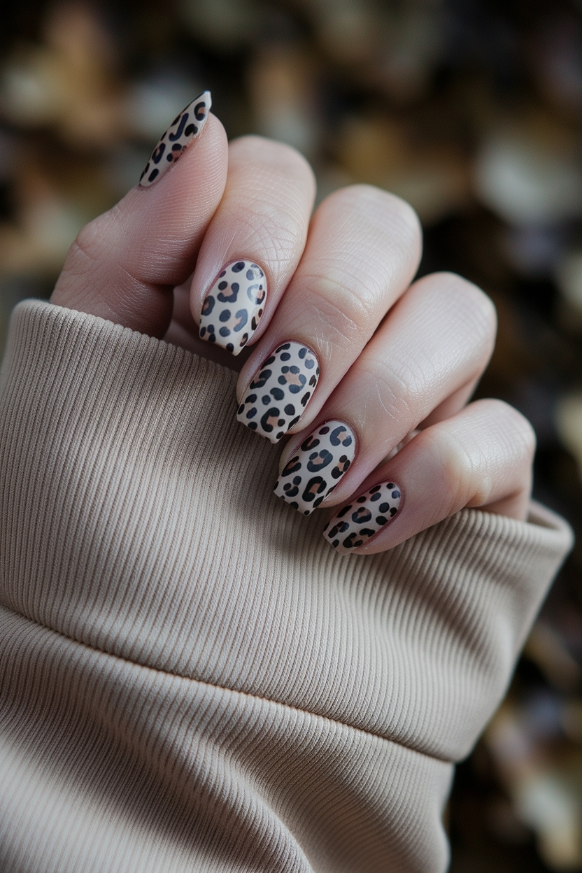 Chic Fall Cheetah Print Nails to Elevate Your Autumn Look outfit idea