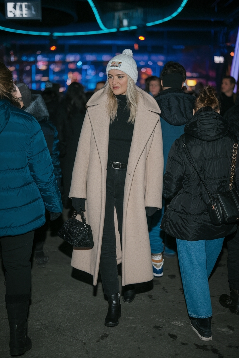 Chic Going Out Winter Outfits for Night Club outfit idea