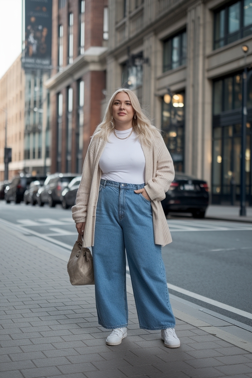 Baggy Jeans Plus Size Outfit: Dress Up or Down outfit idea