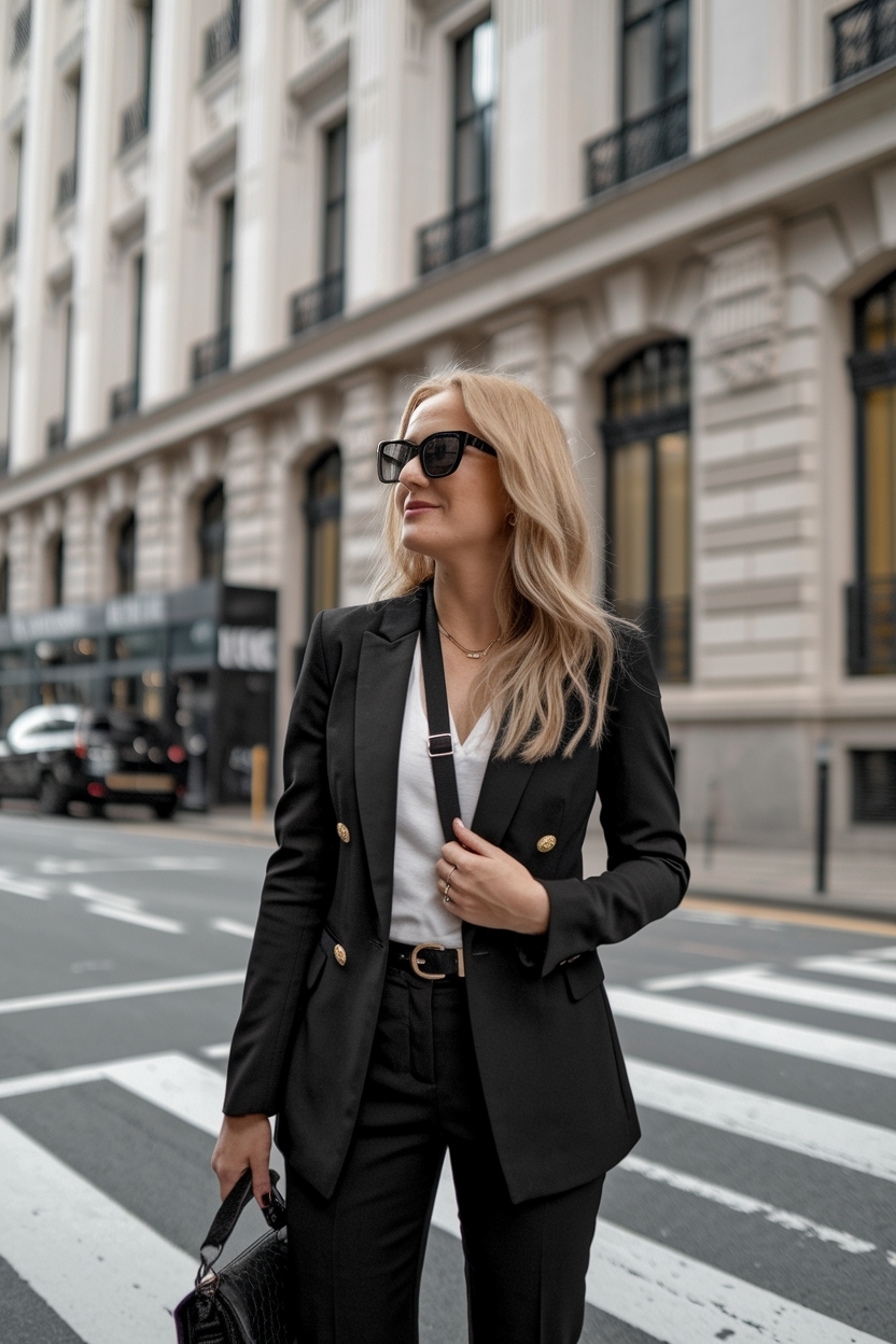 Black Blazer Outfits for Women Work: Classy Essentials outfit idea