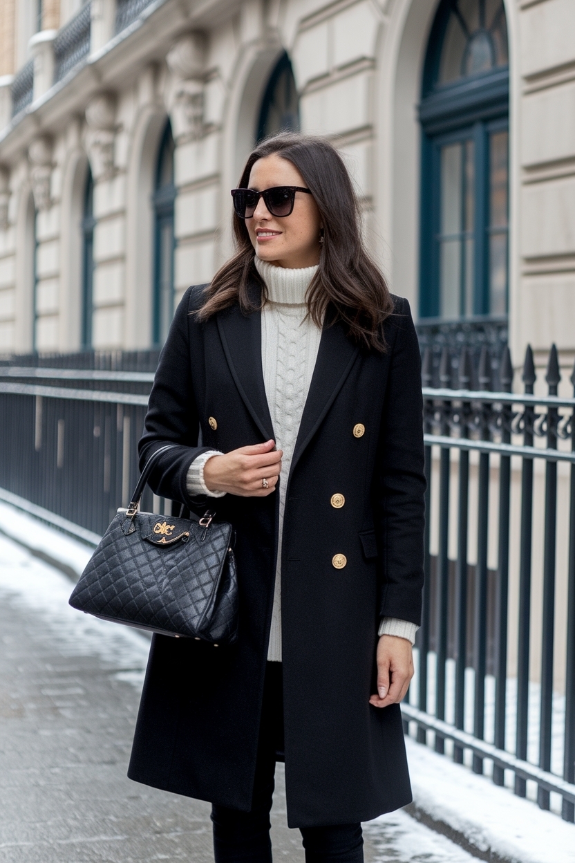 Black Coat Outfit Winter Classy: Elevate Your Style outfit idea