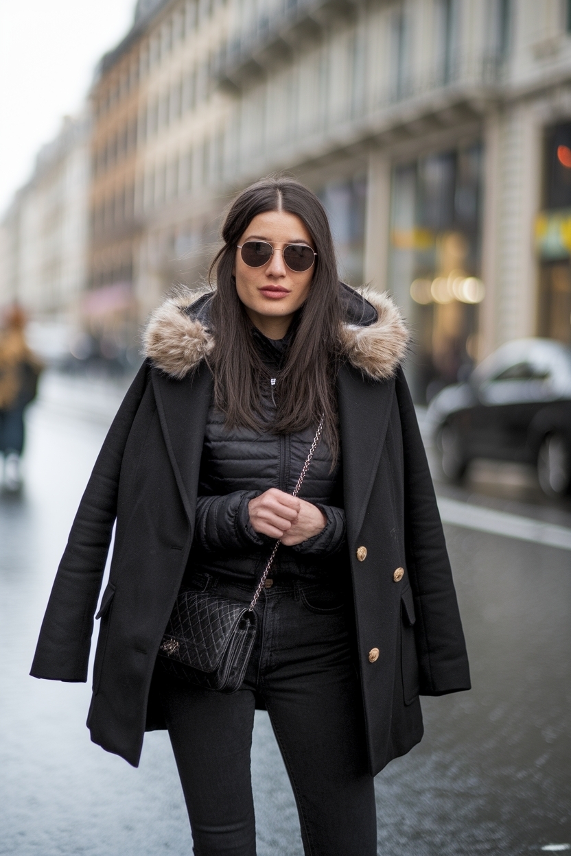 Black Jacket Outfit Women Winter: Chic and Cozy Choices outfit idea