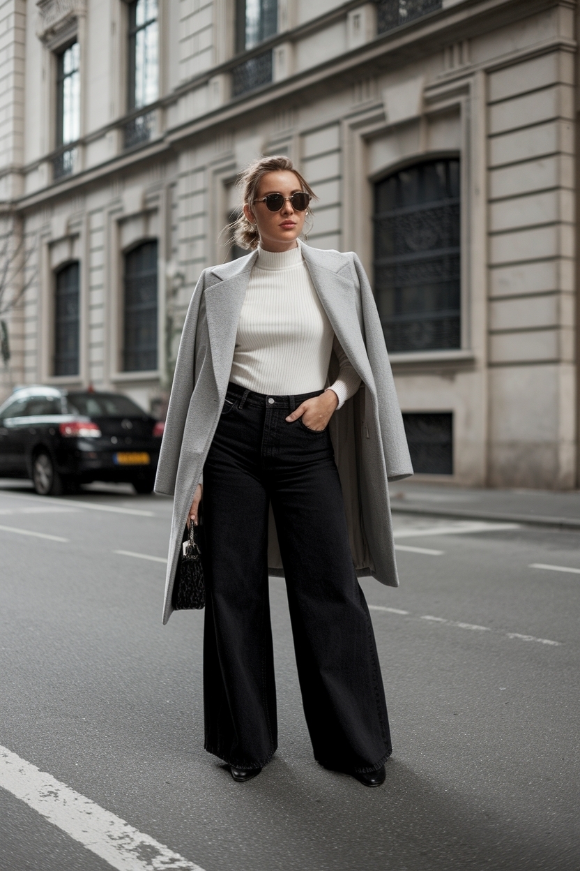 Black Wide Leg Jeans Outfit: Chic Looks for Every Occasion outfit idea