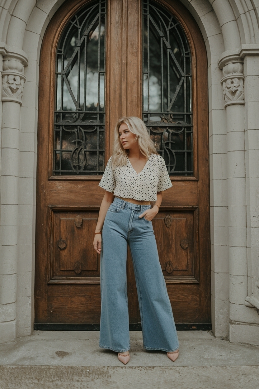 Blue Jeans Church Outfit Women: Dress Up with Denim outfit idea