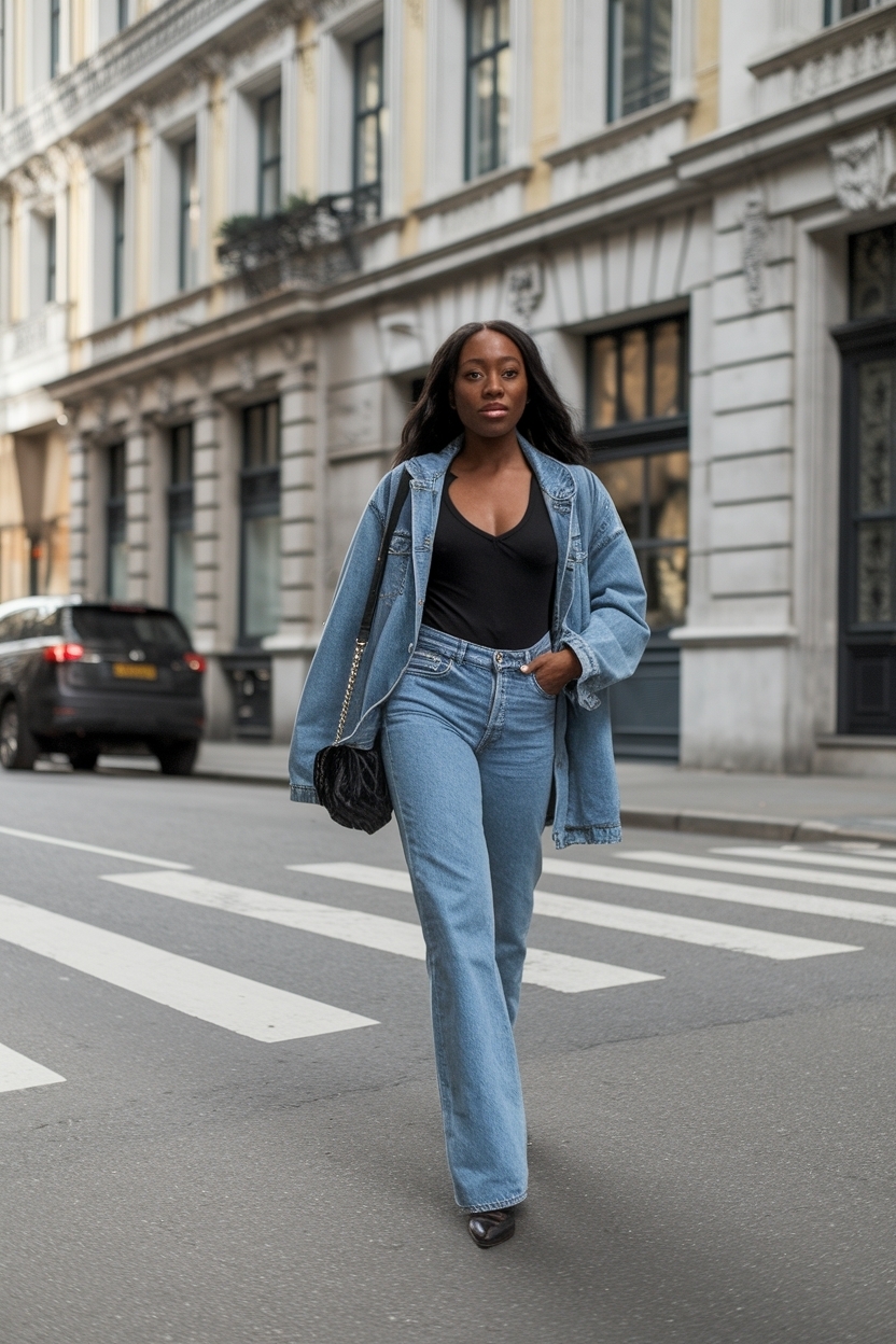 Blue Jeans Outfit Black Women: Trendy Combinations to Try outfit idea