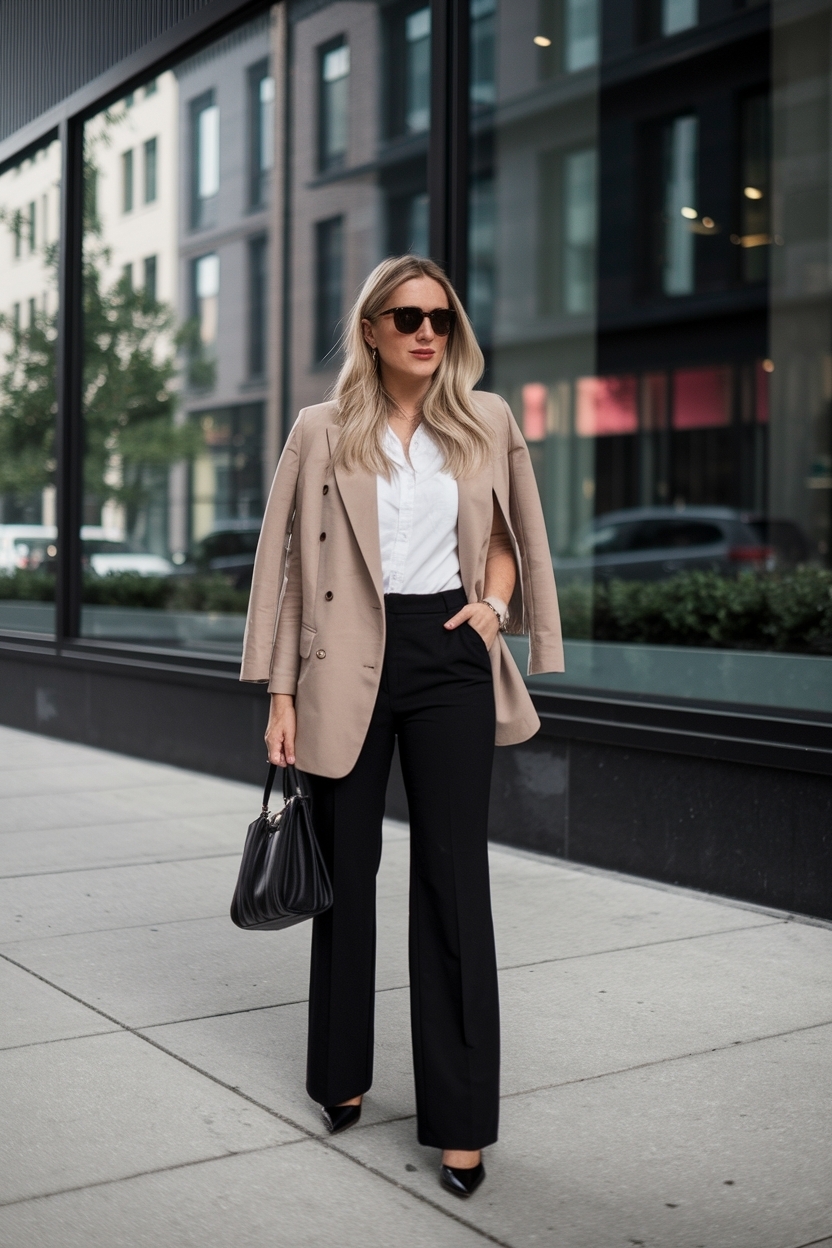 Chic Business Casual Outfits Black Pants for Modern Professionals outfit idea