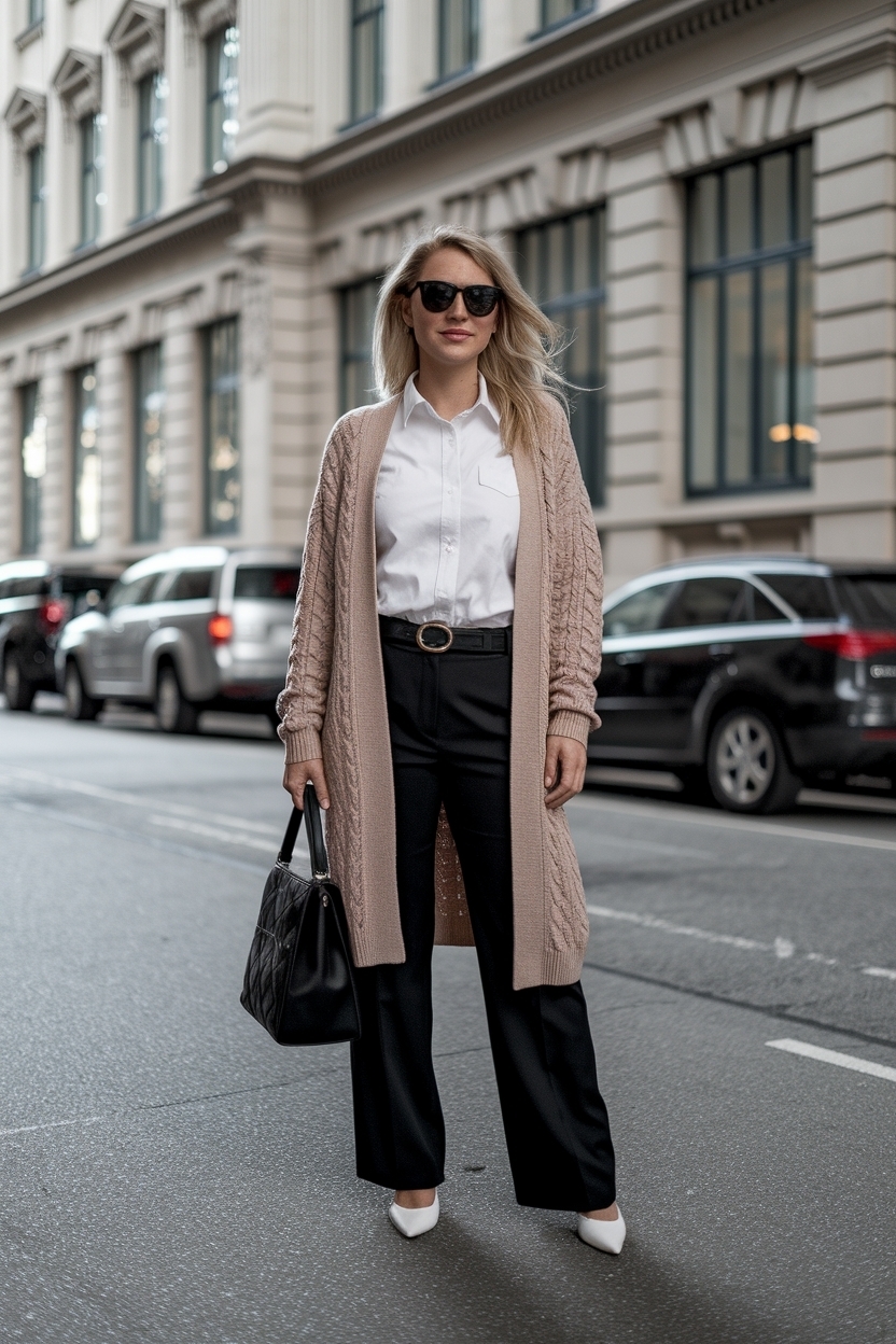 Cardigan Outfit for Work Women: Chic Options outfit idea