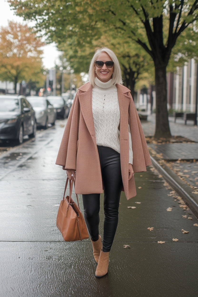 Casual Fall Outfits for Women Over 40 Le: Elegant Layers outfit idea