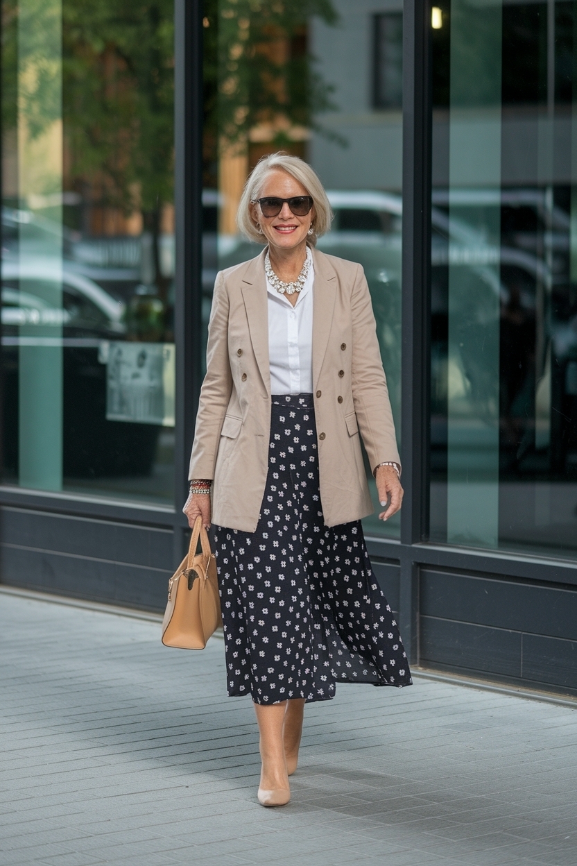 Casual Office Outfits for Women Over 50: Professional Yet Fun outfit idea