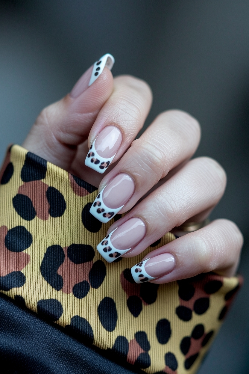 Cheetah Print Nails French Tip: Trendy Ideas outfit idea