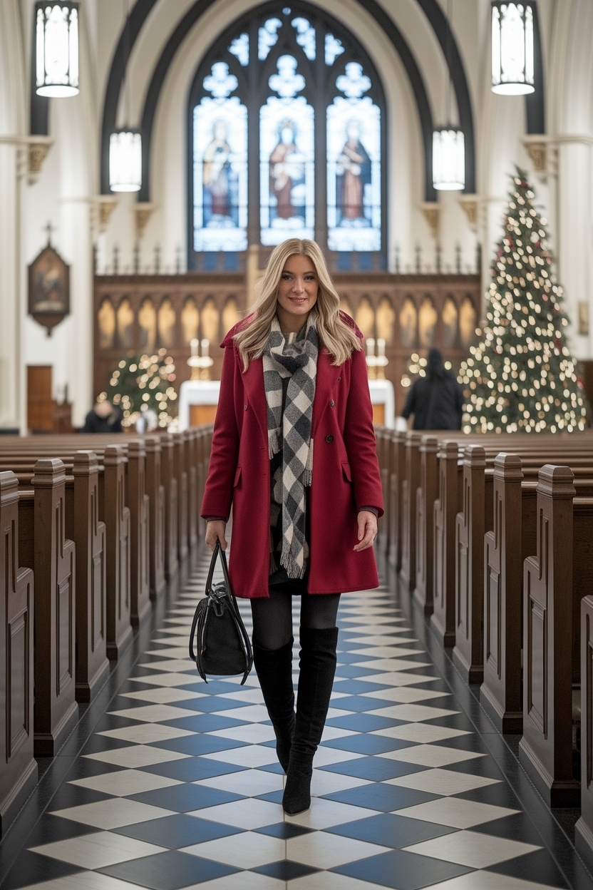 Christmas Outfit Ideas for Women Church Events outfit idea
