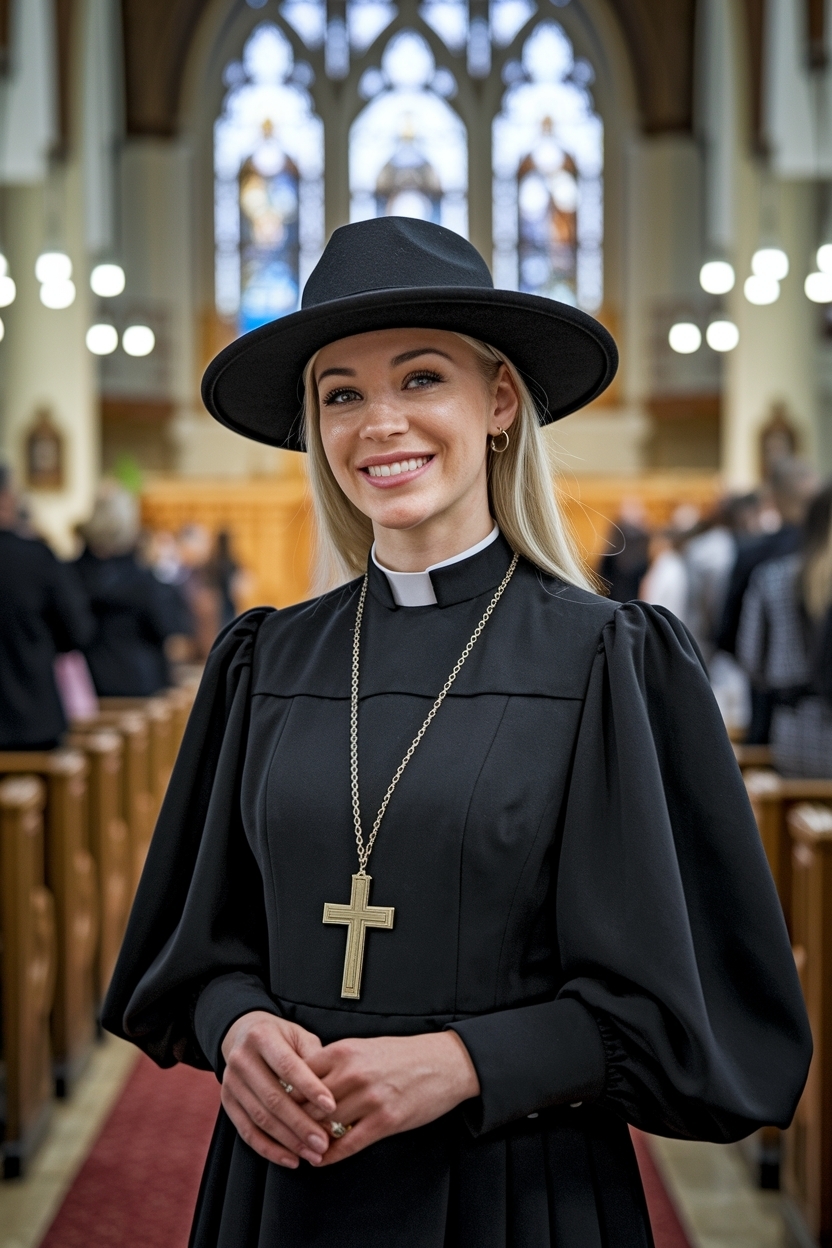 9. Fashionable Church Outfit Black Women Hat Styles outfit idea