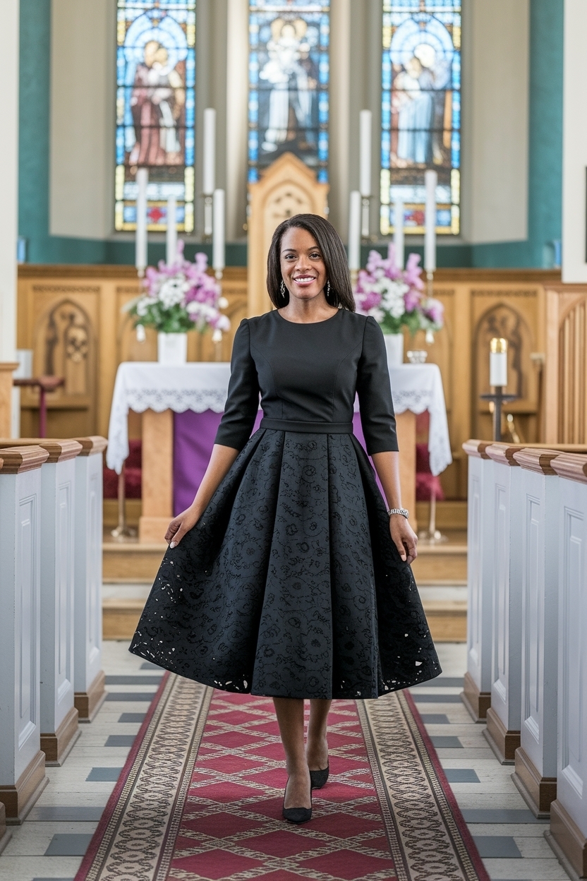 Church Outfit Dress Black Women: Elegant Choices outfit idea