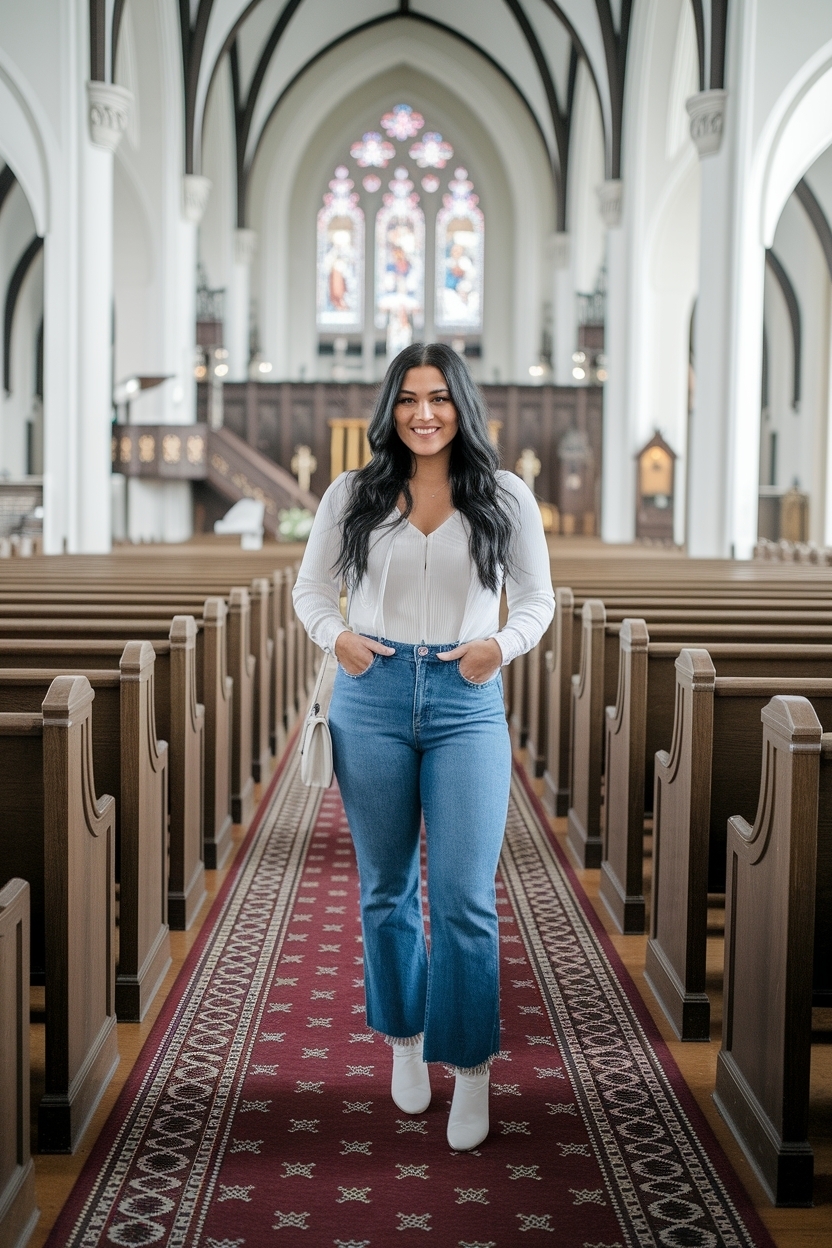 Church Outfit for Women Jeans: Casual Yet Elegant Choices outfit idea
