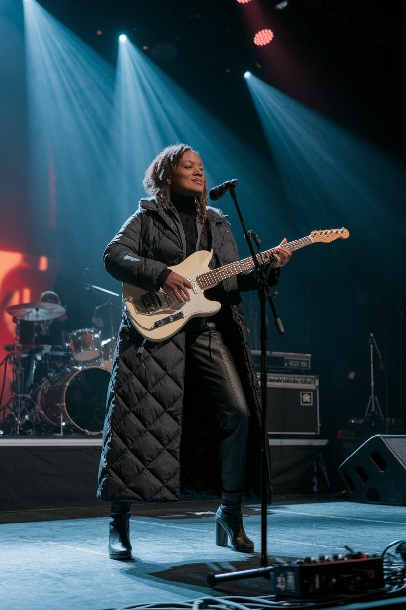 Concert Outfit Black Women Winter: Rock Your Look in Cold Weather outfit idea