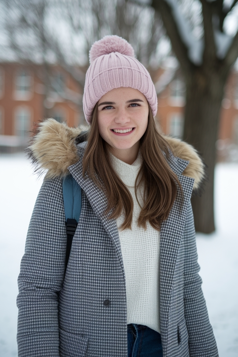 Charming Cute Winter Outfits for School: Layer with Flair outfit idea