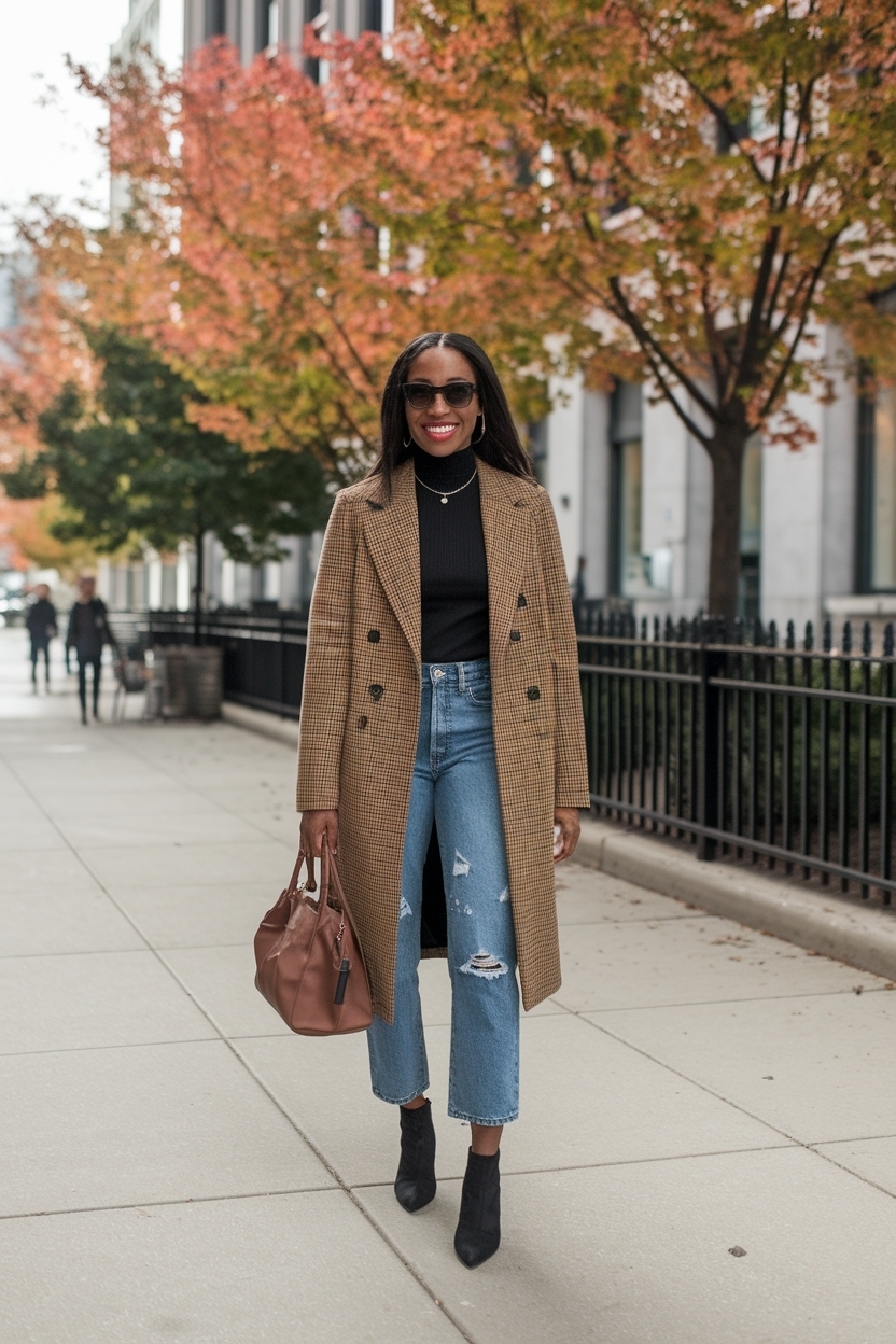 Fall Date Night Outfit Black Women to Stay Warm and Chic outfit idea