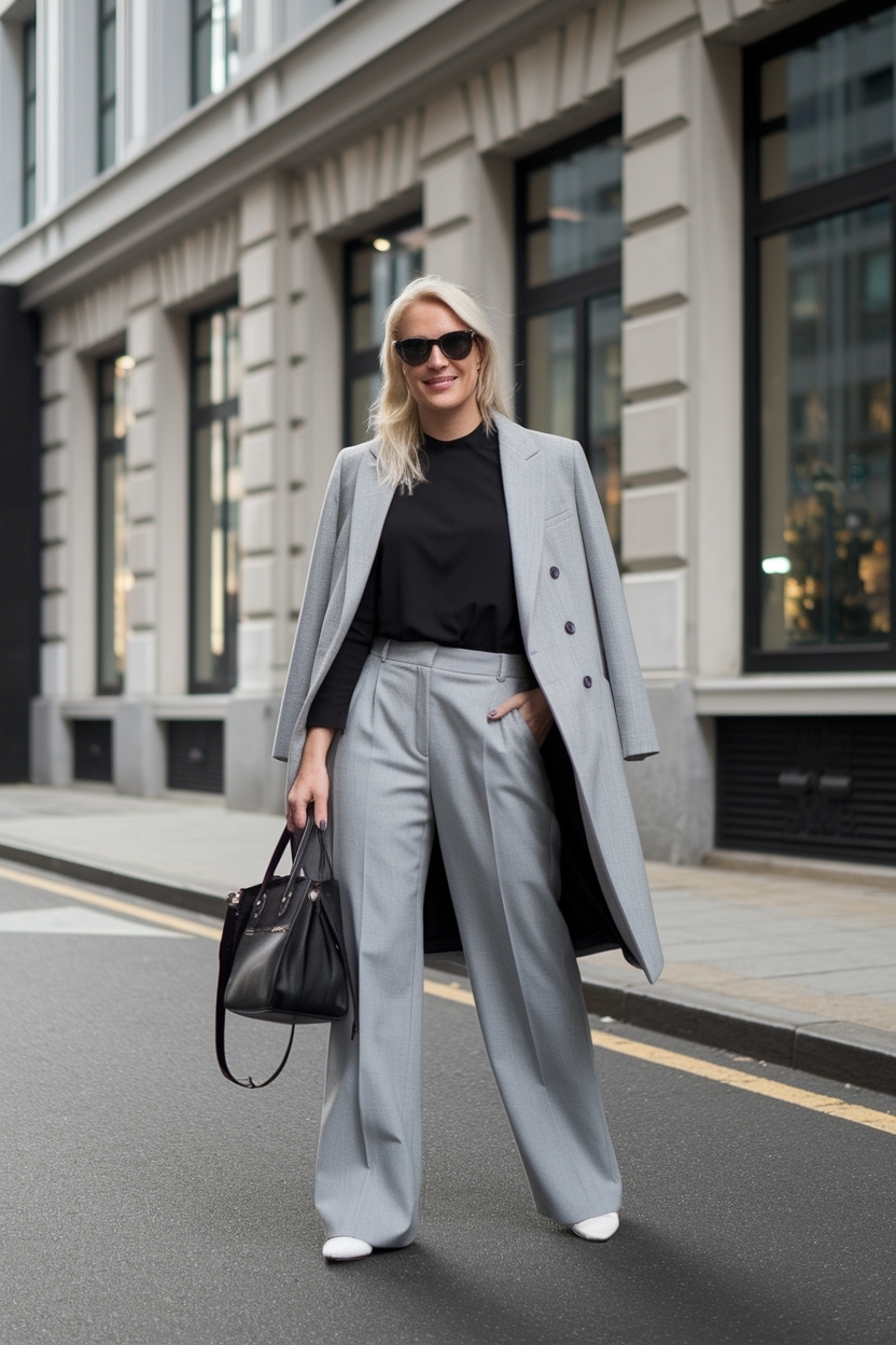 Gray Pants Work Outfits Women: Chic and Professional Looks outfit idea