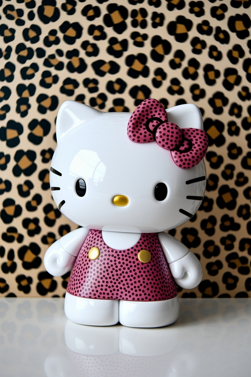 Hello Kitty Cheetah Print Wallpaper for Trendy Decor outfit idea