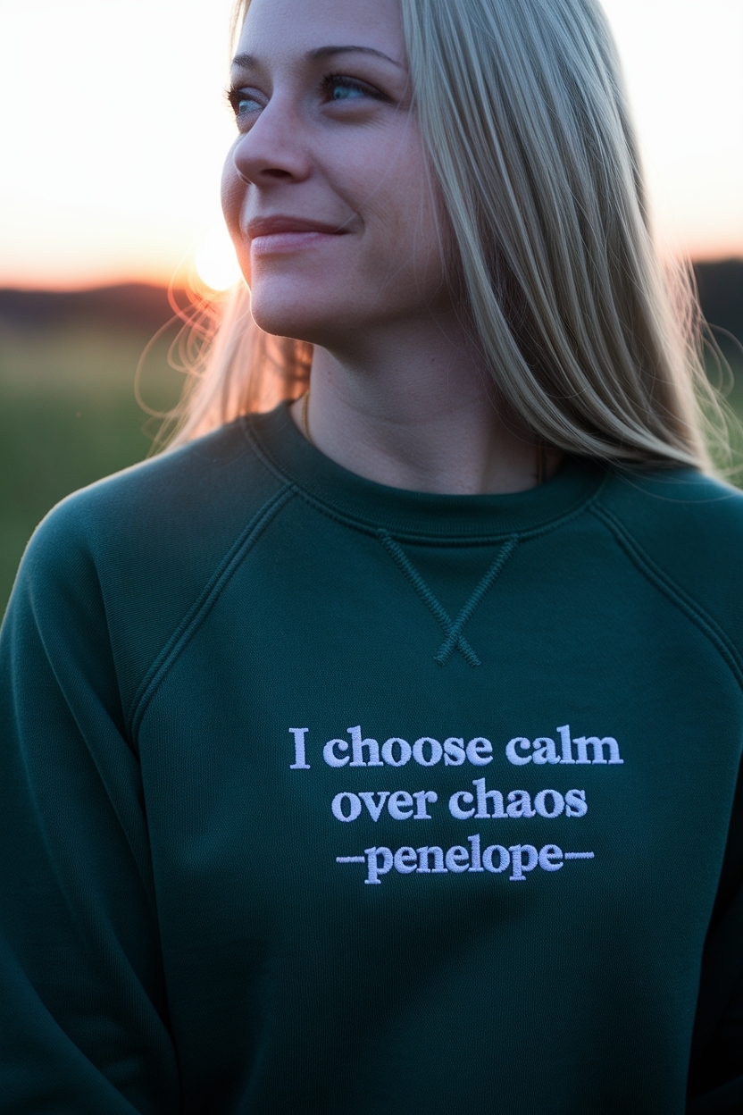 I Choose Calm Over Chaos Penelope: Stress Reduction Tips outfit idea
