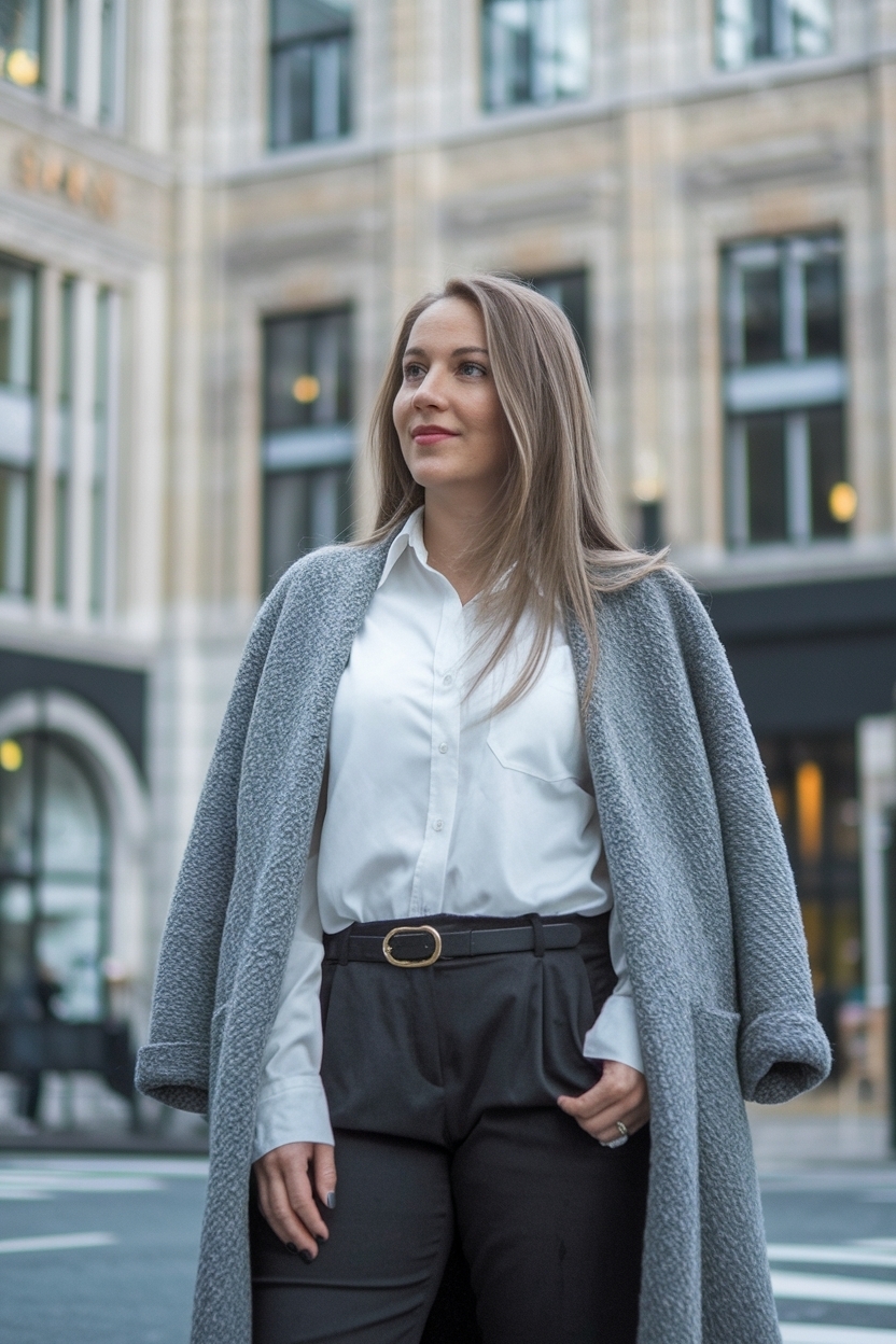Interview Outfit Women with Cardigan for Professional Vibes outfit idea