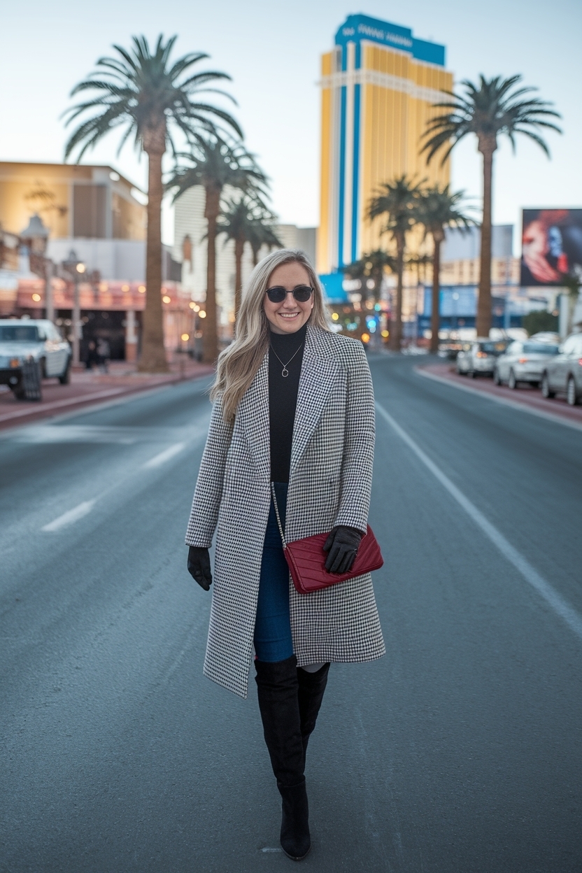 Las Vegas Winter Outfit Ideas: Glamorous Yet Warm outfit idea