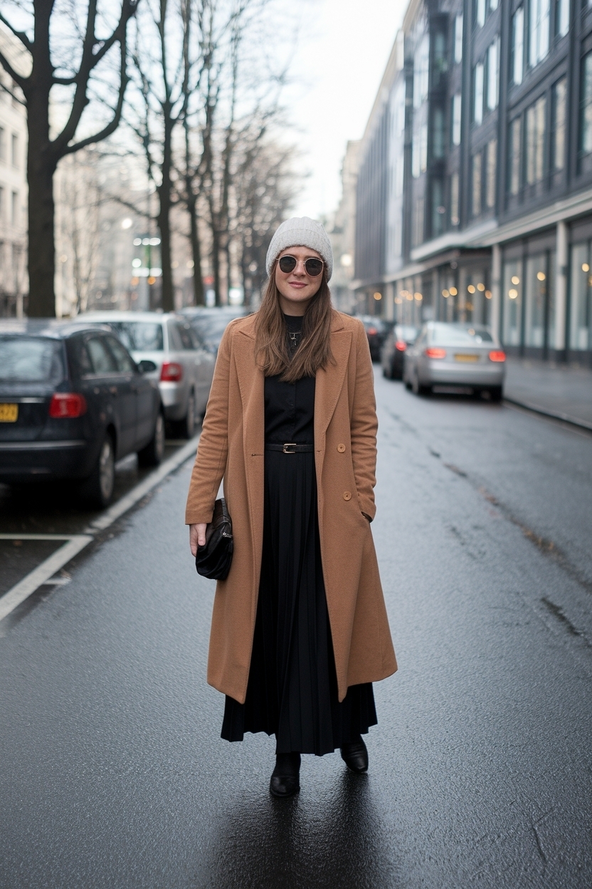 Long Black Dress Winter Outfit: Elegance for Every Event outfit idea