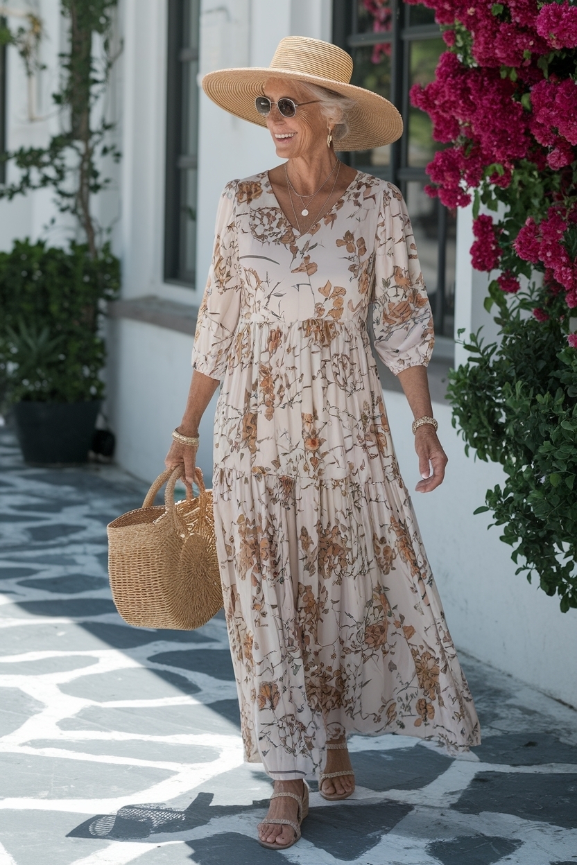 Long summer dresses for women over 60: Elegant Options outfit idea