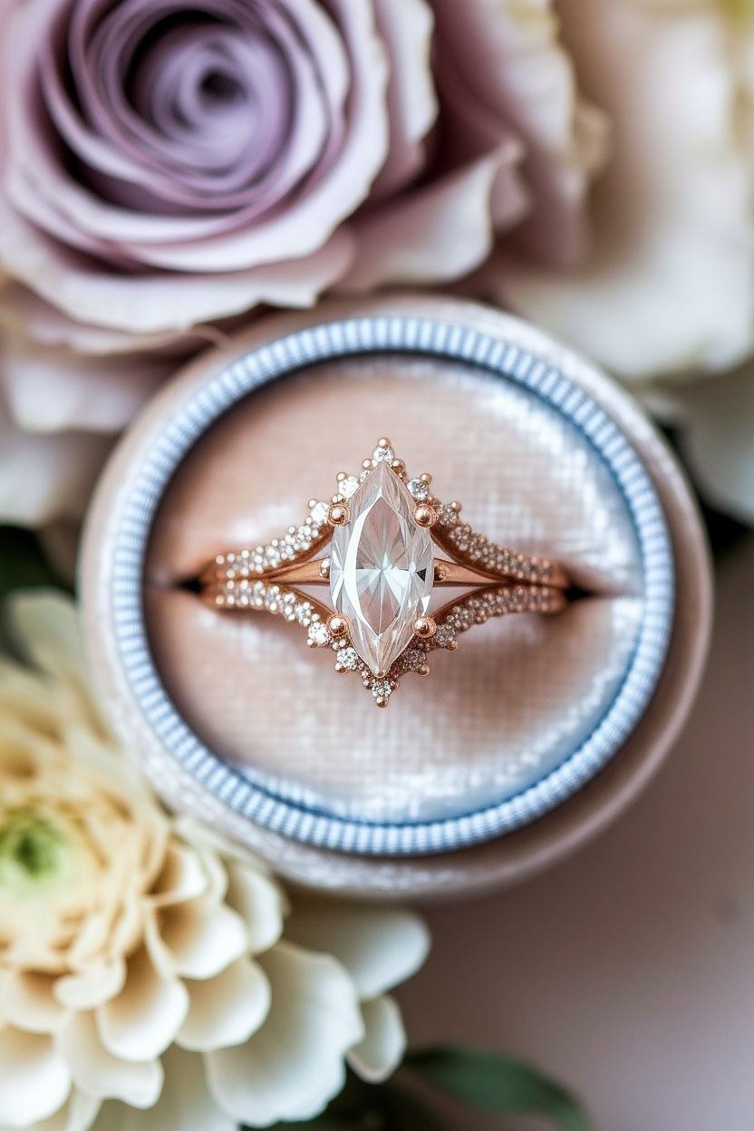 Choosing a Marquise Engagement Ring with Band: A Guide outfit idea