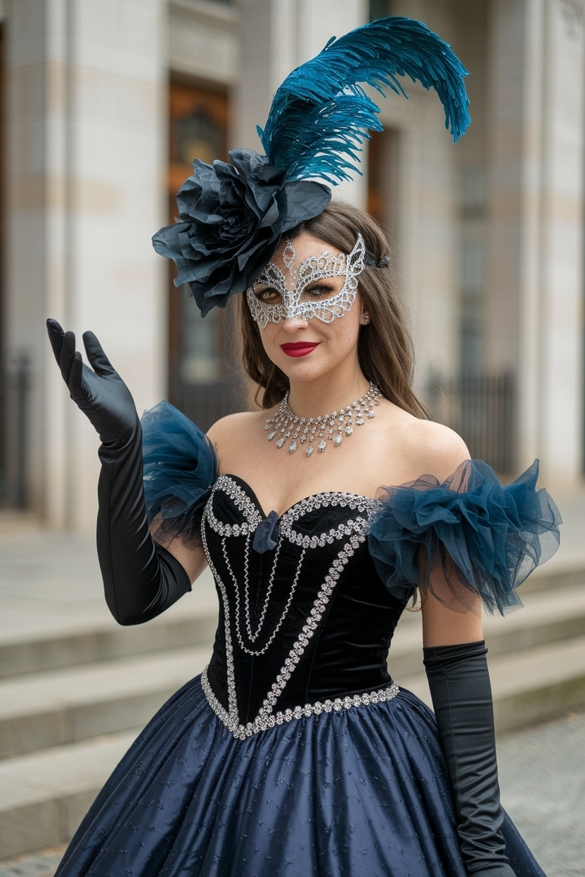 Masquerade Outfit Ideas for Women: Mysterious and Elegant outfit idea