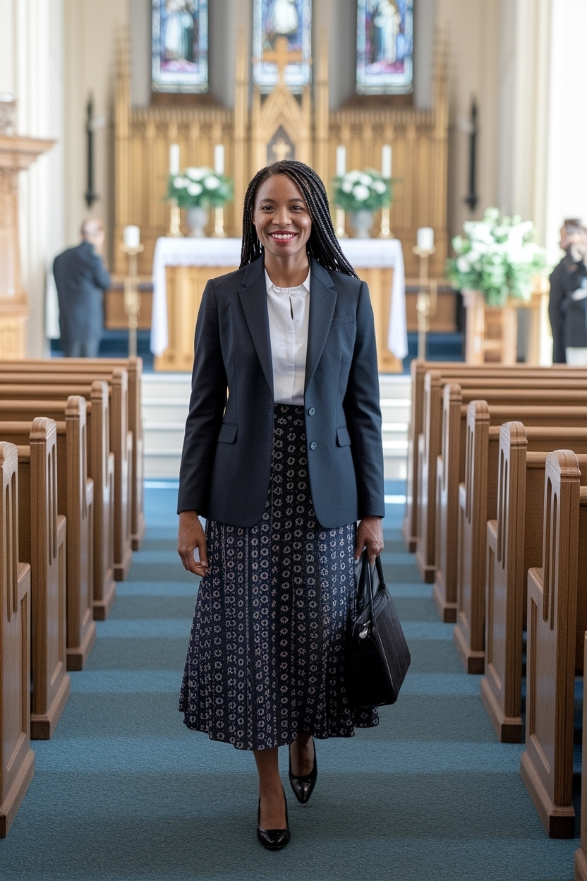 16. Classy Modest Church Outfit Black Women Choices outfit idea