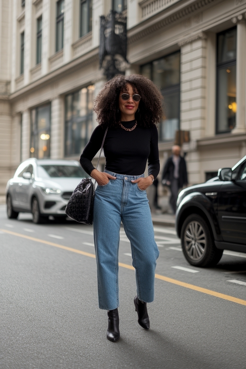 Mom Jeans Outfit Black Women: Timeless and Trendy outfit idea