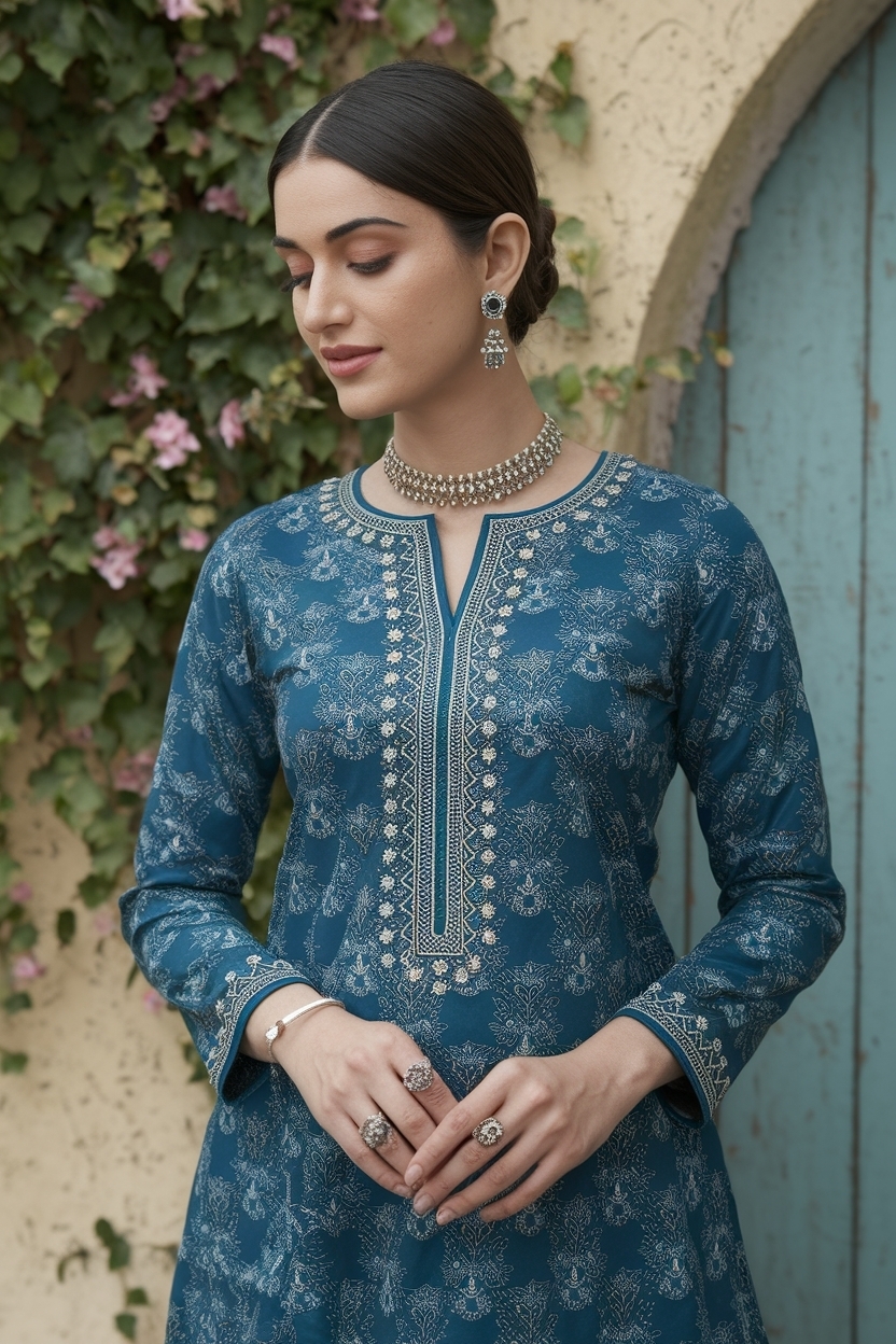 New Latest Neck Design for Suit: Stay Fashionable outfit idea