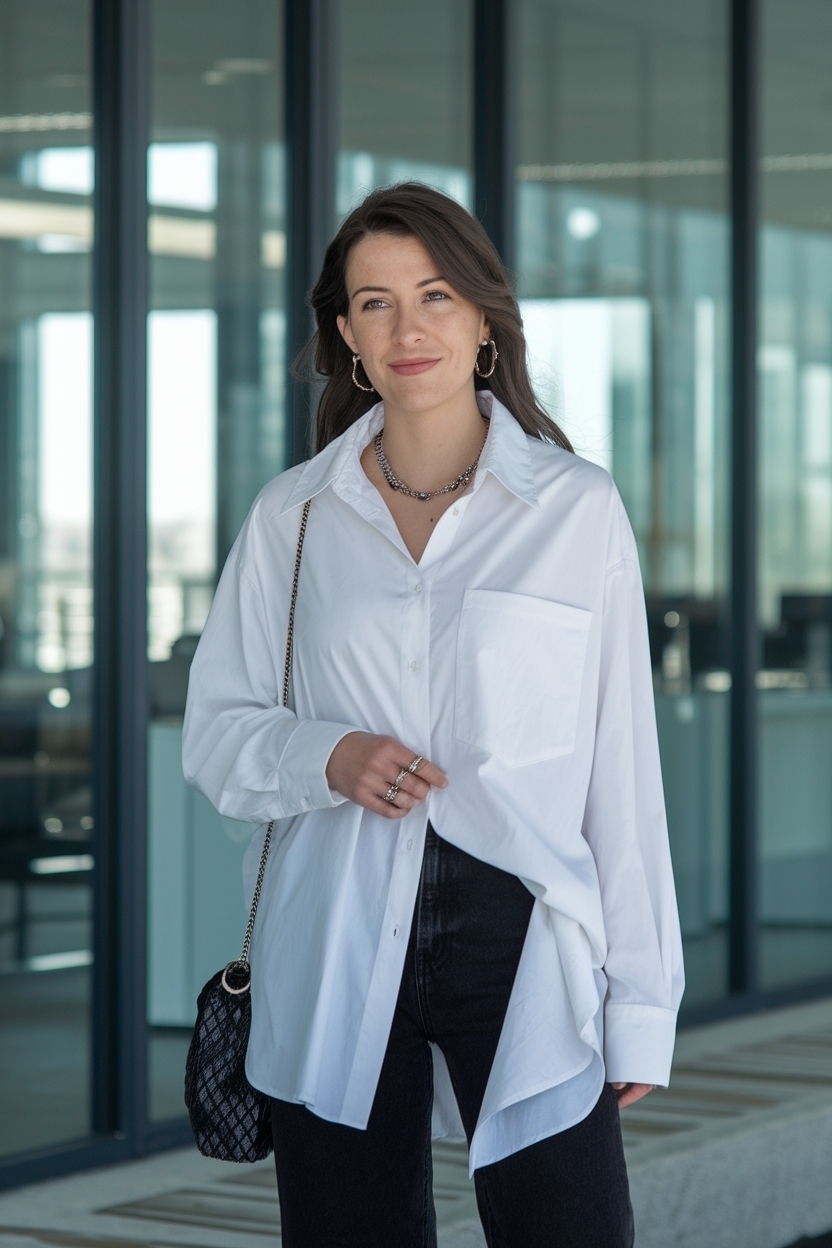Office Outfits Women Oversized Shirt: Chic Choices outfit idea