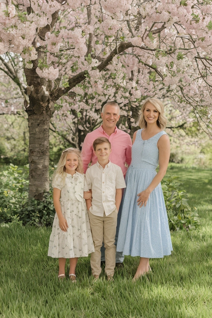 Outdoor Family Photo Outfits Spring: Capture Beautiful Moments outfit idea