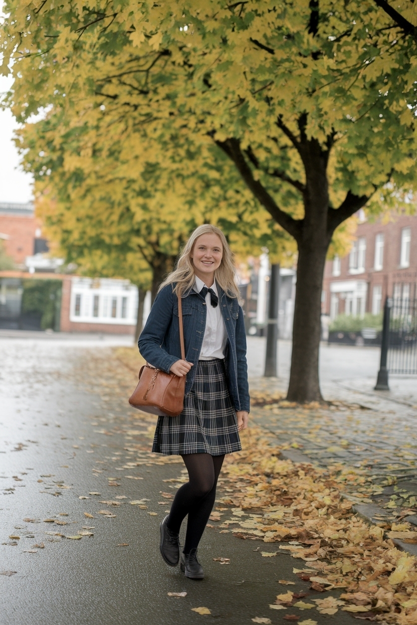 Outfit Ideas for School Autumn to Keep You Warm outfit idea