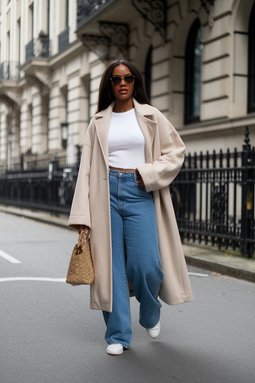 Oversized Jeans Outfit Black Women: Effortless Style outfit idea