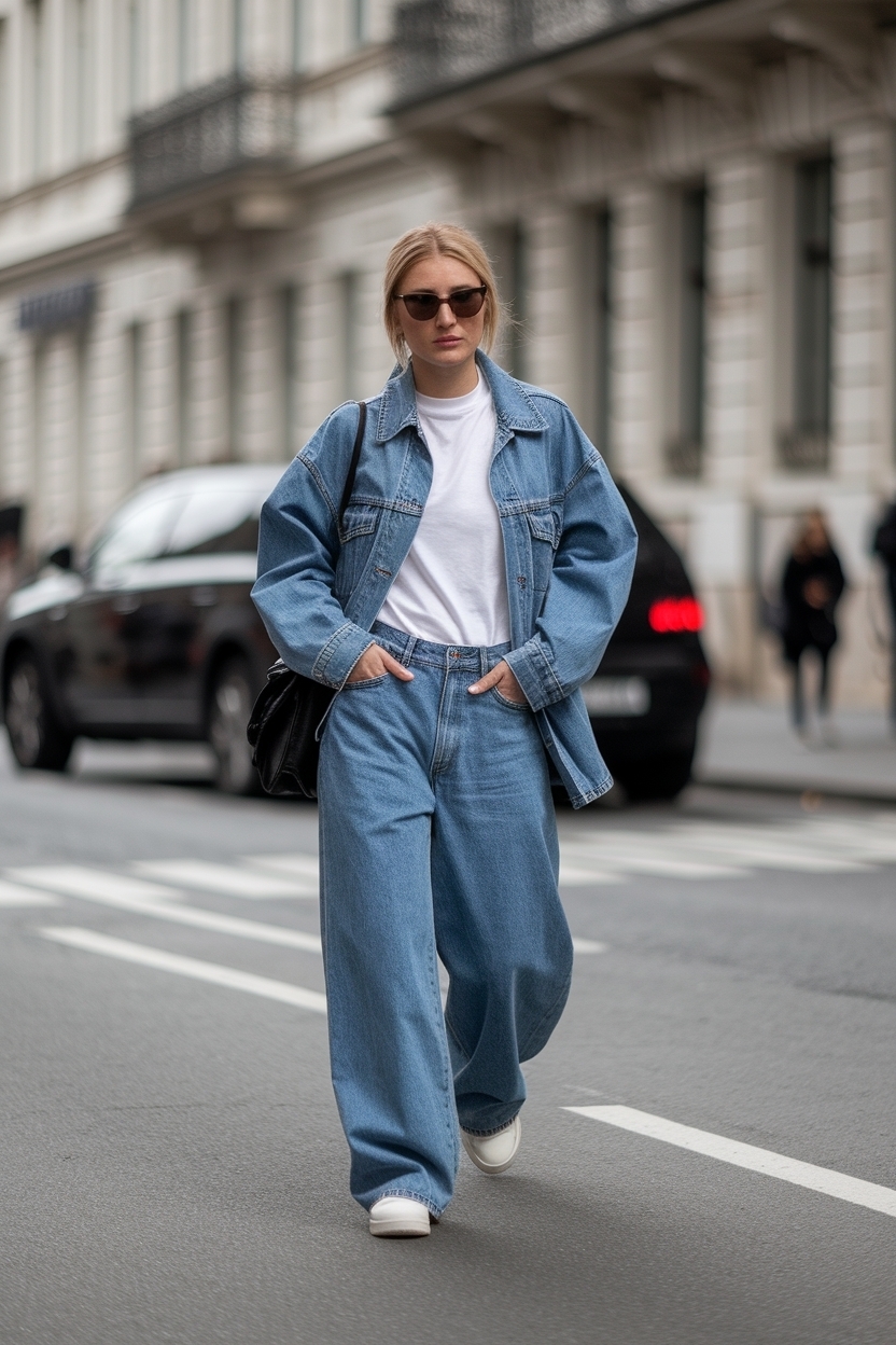 Oversized Baggy Jeans Outfit Women: Comfort Meets Style outfit idea
