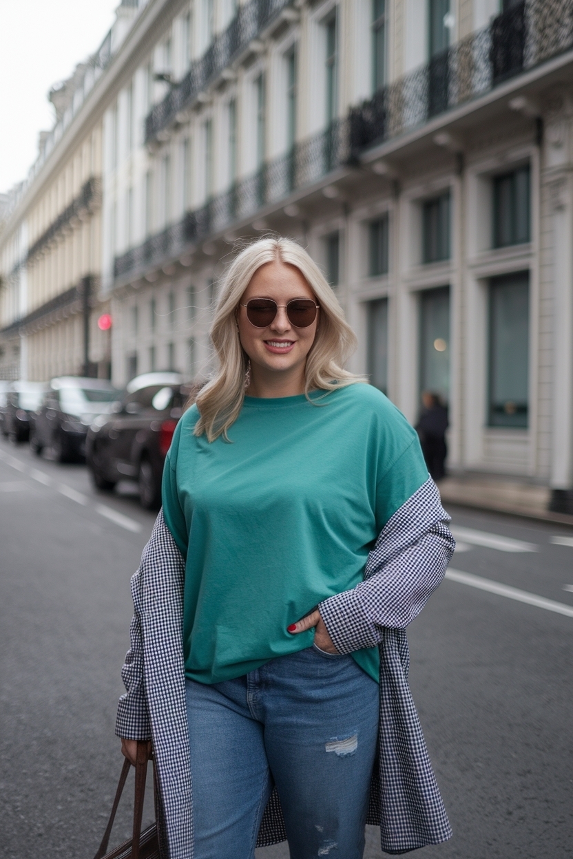 Chic Oversized Tshirt Outfit Women Plus Size Styles outfit idea
