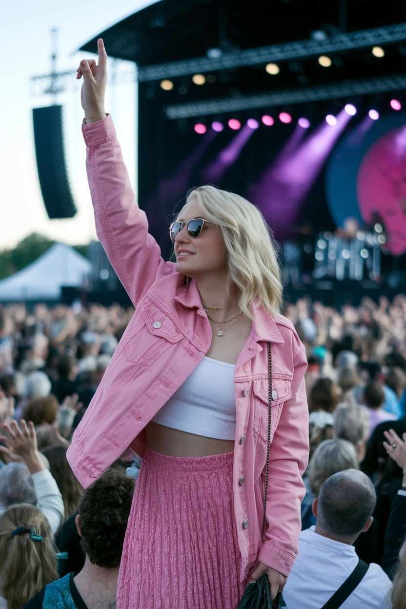 Pink Concert Outfit Ideas to Stand Out in the Crowd outfit idea