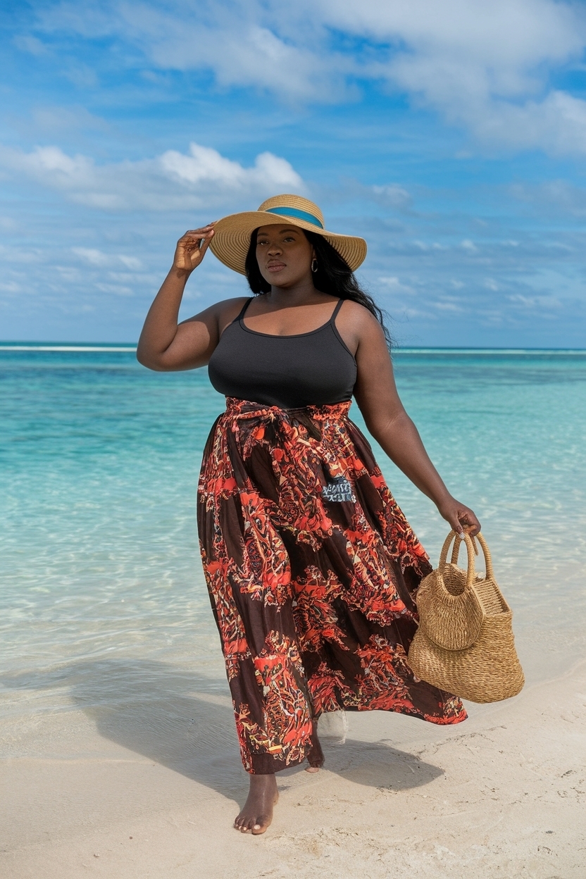 Plus Size Vacation Outfits Black Women to Rock This Summer outfit idea