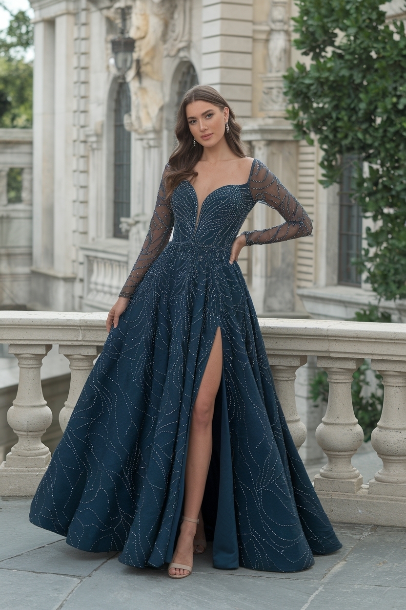 Prom Dresses Long with Sleeves: Fashion Forward Trends outfit idea