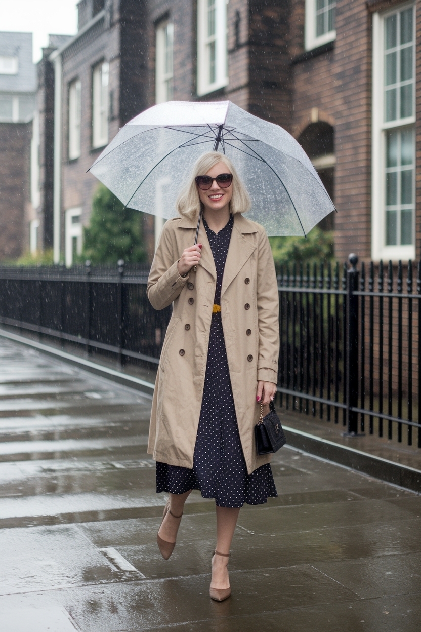 Rainy Day Church Outfit Women: Functional and Fashionable outfit idea