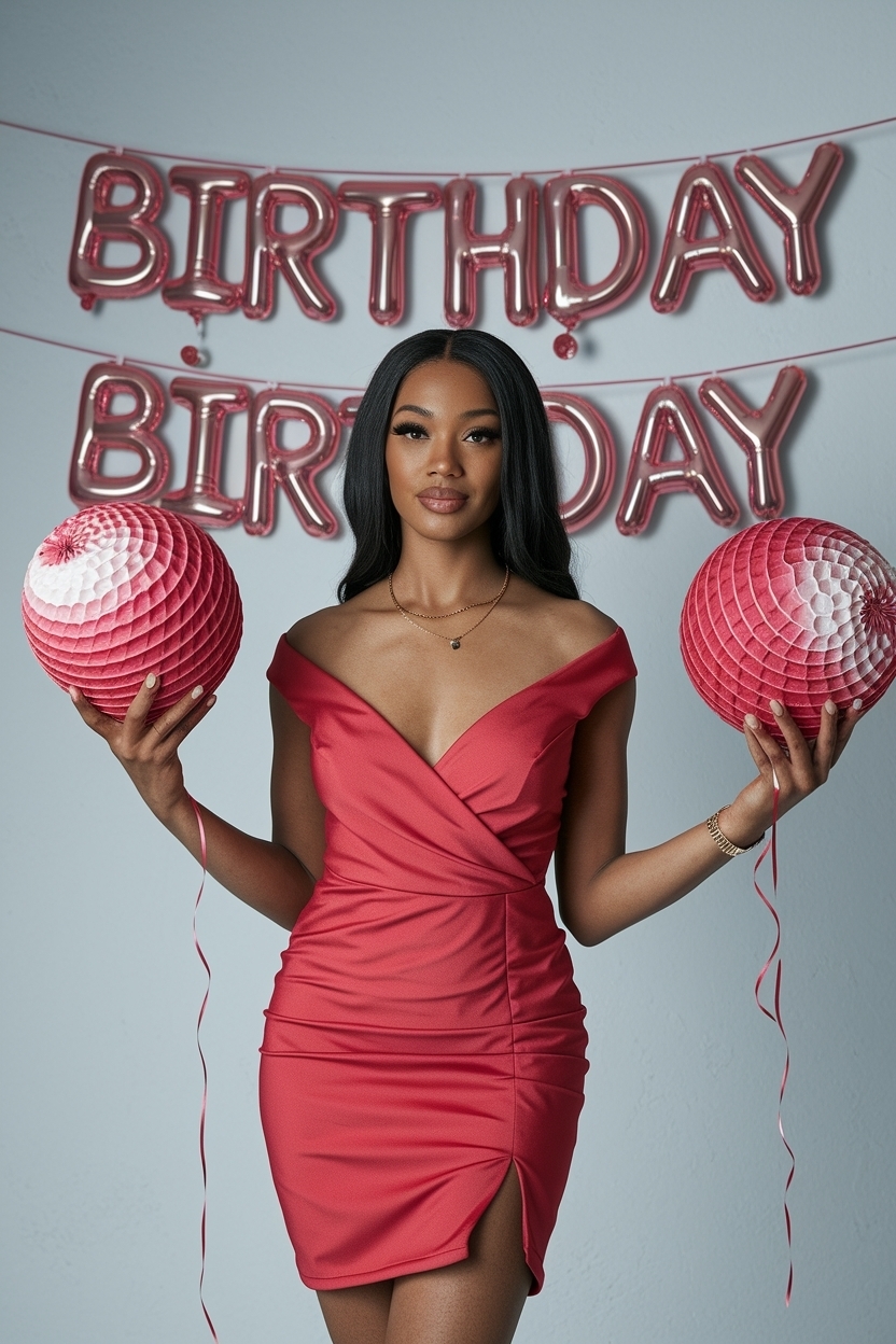 Red Birthday Dress Black Women to Stand Out outfit idea