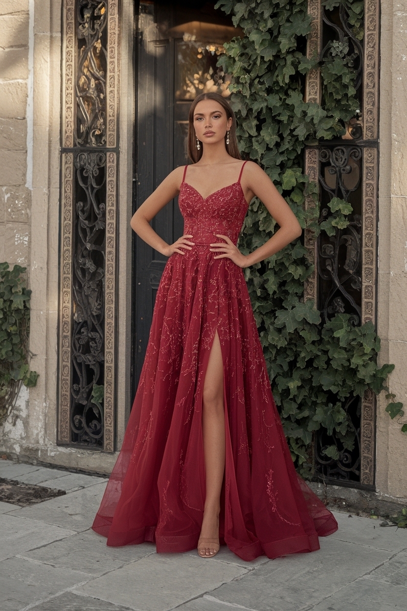 Red Prom Dresses Long Elegant: Make a Statement outfit idea